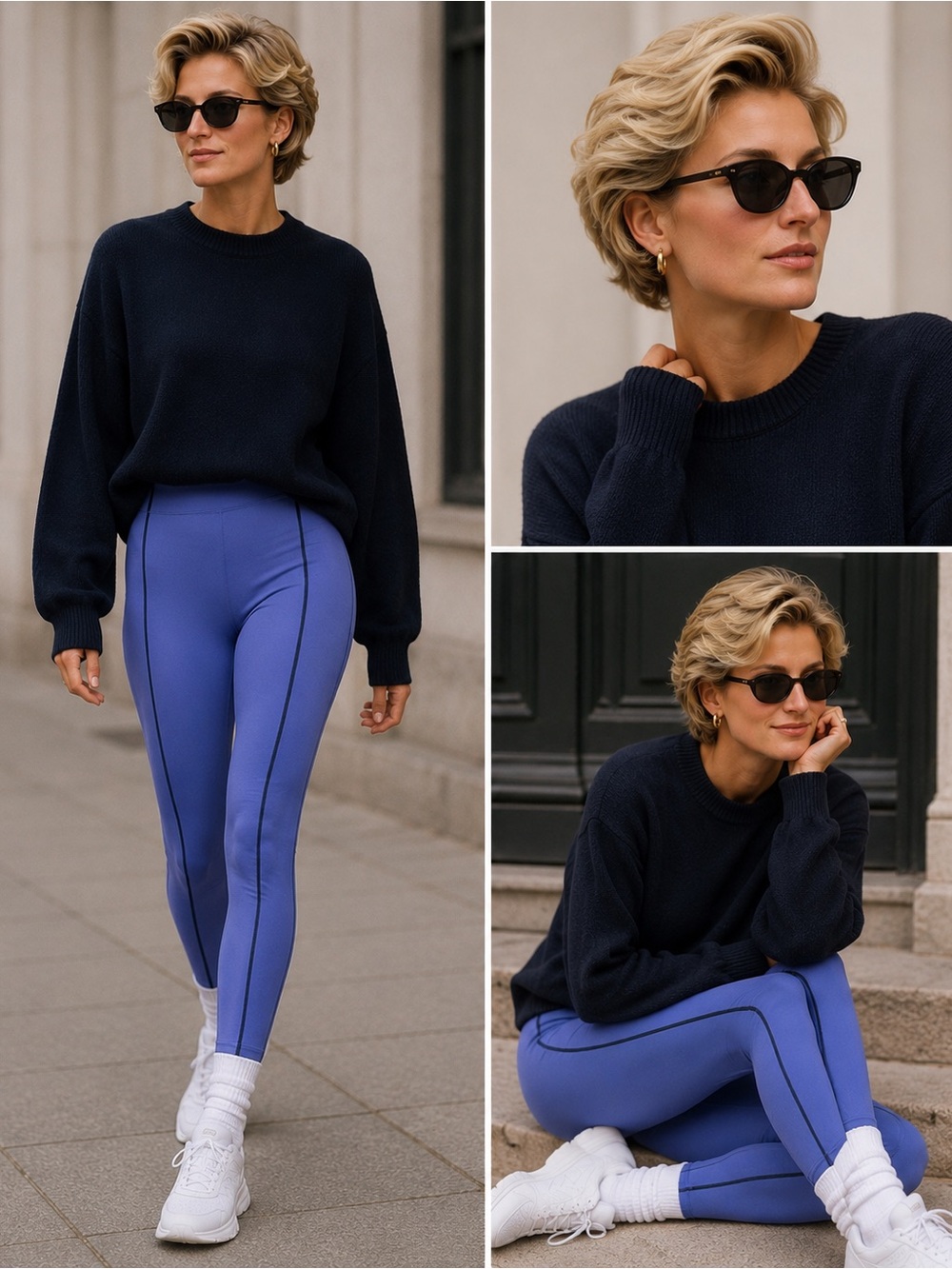 Bandier Periwinkle Blue High Rise Performance Leggings